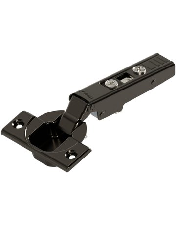 CLIP top Standardscharnier 110°, Eckanschlag, ohne Feder, Topf: Schrauben, onyxschwarz - Blum