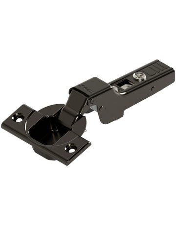 CLIP top Standardscharnier 110°, Mittelanschlag, ohne Feder, Topf: Schrauben, onyxschwarz - Blum