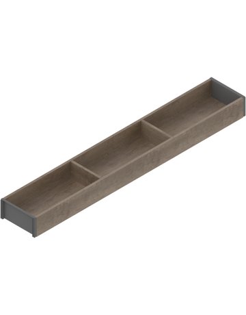 AMBIA-LINE Rahmen, für LEGRABOX/MERIVOBOX Schubkasten, Holzdesign, NL=650 mm, Breite=100 mm, Nebr.Eiche/oriongrau - Blum