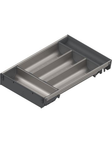 ORGA-LINE Schalen-Set (teilausfüllend), für TANDEMBOX Schubkasten, NL=450 mm, KB=400 mm, Breite=280 mm, inox-gebü/staubgr - Blum