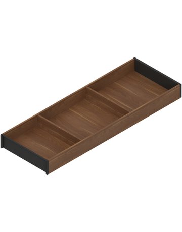 AMBIA-LINE Rahmen, für LEGRABOX/MERIVOBOX Schubkasten, Holzdesign, NL=600 mm, Breite=200 mm, Tenn.Nuss/carbonschw - Blum