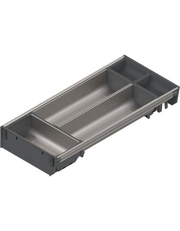 ORGA-LINE Schalen-Set (teilausfüllend), für TANDEMBOX Schubkasten, NL=450 mm, KB=300 mm, Breite=192 mm, inox-gebü/staubgr - Blum
