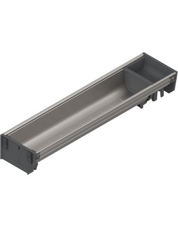 ORGA-LINE Schalen-Set (teilausfüllend), für TANDEMBOX Schubkasten, NL=450 mm, KB=275 mm, Breite=103 mm, inox-gebü/staubgr - Blum