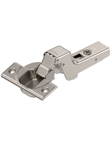 CLIP top Standardscharnier 110°, Innenanschlag, ohne Feder, Topf: Schrauben, vernickelt - Blum