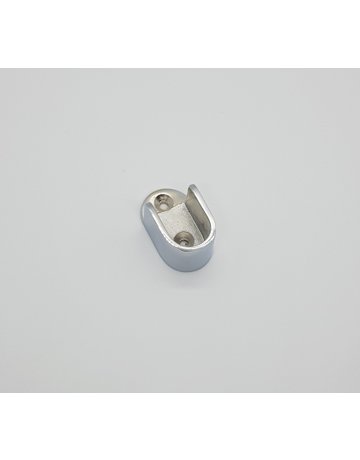 Ovalrohr-Lager 35 x 20 mm Aluminium poliert