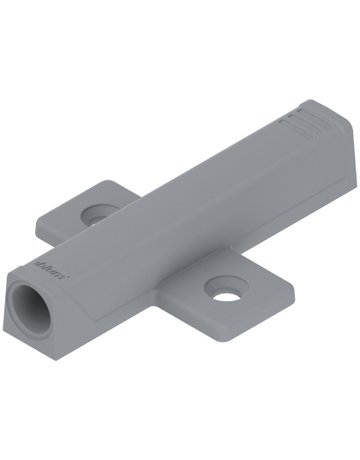 TIP-ON Adapterplatte für Türen, Langversion, kreuz, Schrauben, R7036 platingrau - Blum