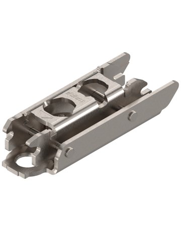 CLIP Montageplatte, gerade, 3 mm, Stahl, Schrauben, HV: Exzenter, vernickelt - Blum