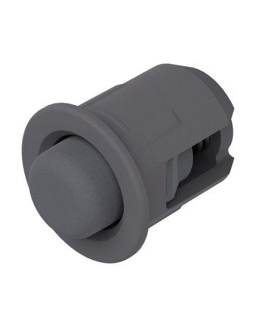 Blum-Distanzpuffer, Ø 8 mm, Blendenspalt 2.6 mm, einbohren, Höhe: 2.1 mm, R7037 staubgrau