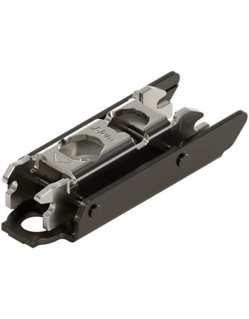 CLIP Montageplatte, gerade, 3 mm, Stahl, Schrauben, HV: Exzenter, onyxschwarz - Blum
