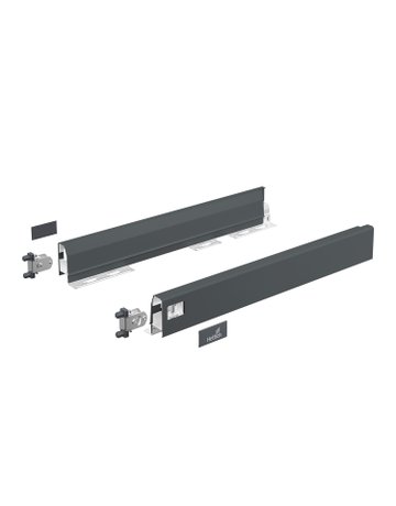 ArciTech Set Zarge, Zargenhöhe 78 mm x NL 500 mm, anthrazit, links und rechts - Hettich