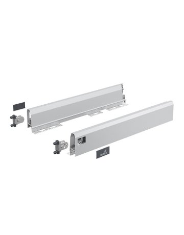ArciTech Set Zarge, Zargenhöhe 94 mm x NL 400 mm, silber, links und rechts - Hettich
