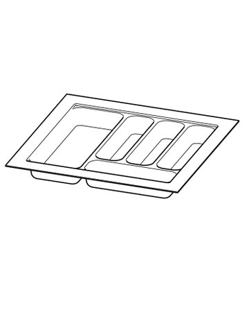 OrgaTray 440, anthrazit, 380 - 440 / 351 - 400, anthrazit - Hettich