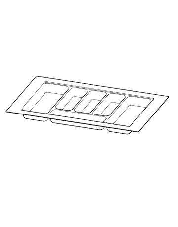 OrgaTray 440, silber, 380 - 440 / 501 - 600, silber - Hettich