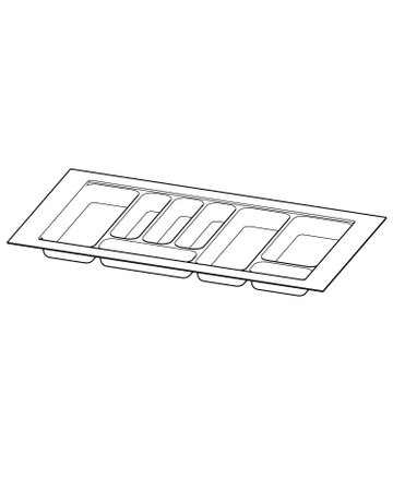 OrgaTray 440, weiß, 380 - 440 / 701 - 800, weiß - Hettich