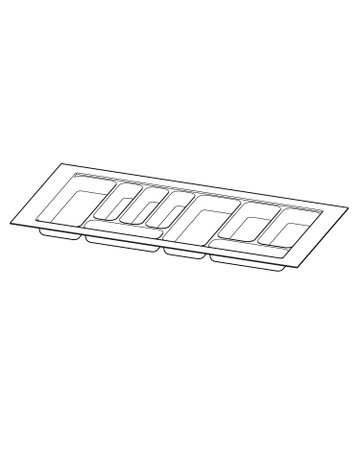 OrgaTray 440, weiß, 380 - 440 / 801 - 900, weiß - Hettich