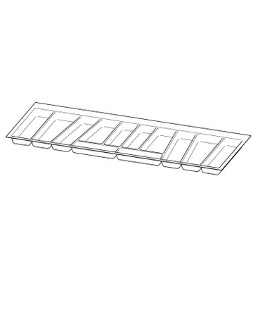 OrgaTray 740, NL 450 x 1200 mm, anthrazit - Hettich