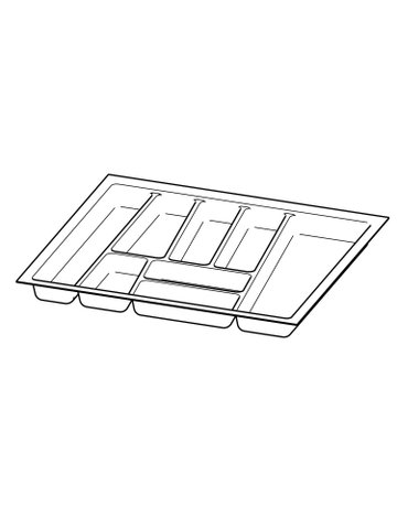 OrgaTray 740, NL 500 x 600 mm, anthrazit - Hettich
