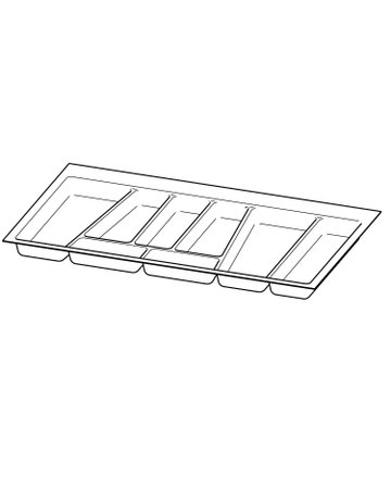 OrgaTray 740, NL 450 x 800 mm, anthrazit - Hettich