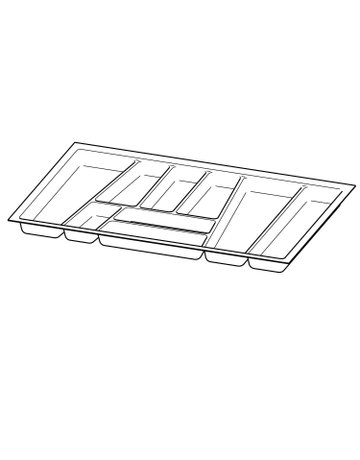 OrgaTray 740, NL 500 x 800 mm, anthrazit - Hettich