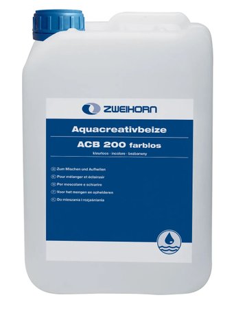 Aquacreativ-Beize farblos ACB 200 5,0 ltr - Zweihorn