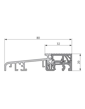 SBS-Schwelle HOLZ AD, 230V 80 x 20 - GU