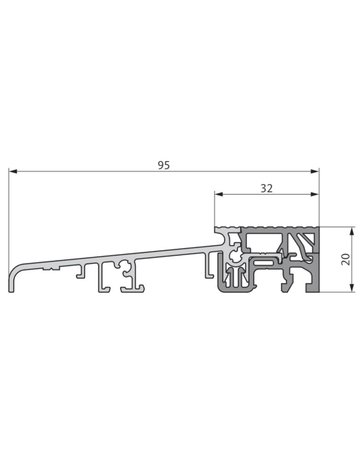 SBS-Schwelle Holz AD 232V, 1,19 m - GU