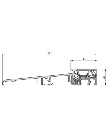 SBS-Schwelle Holz AD 233 V 115 x 20 mm - GU