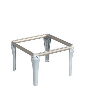 Steckbarer Hängerahmen Schreibtischunterschrank, Aluminium Optik, 350x244x350 mm - Hettich