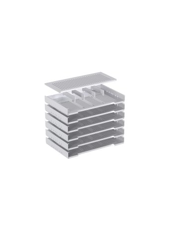 Formularablage, Fächeranzahl: 6, 392 mm, Aluminium Optik - Hettich