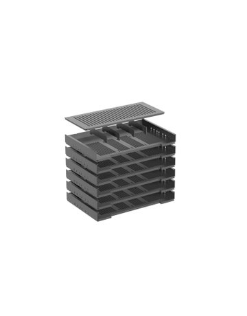 Formularablage, Fächeranzahl: 6, 392 mm, schwarz - Hettich