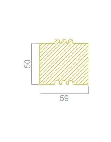 Unterbaudämmprofil L=2440 mm 59 x 50 mm, 06 roh, PET 180 kg/m³ - Pflüger
