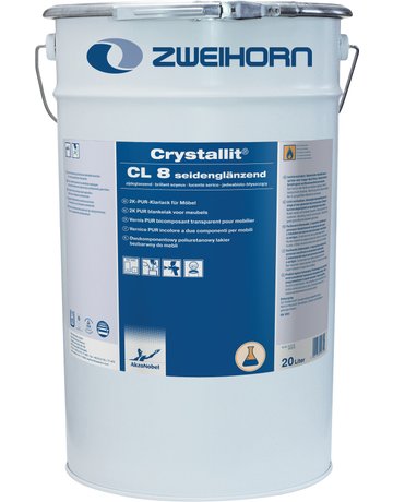 Crystallit Hartlack CL 8 25 l seidenglänzend - Zweihorn