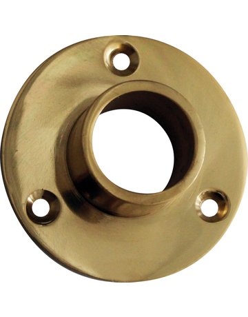 Schrankrohr-Lager Messing blank für Rundrohr 20 mm