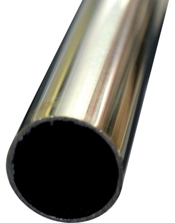 Schrankrohr rund D= 25 mm L= 5000 mm Eisen mit Messing-Überzug poliert