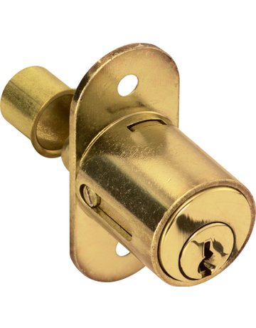 Druck-Zylinder 2960 Messing poliert Lg. 23,5mm 2 Schl.Schließung BN0101 - JuNie