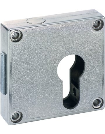 Aufschraub Möbelschloss vernickelt 7405/40 PZ gelocht - JuNie