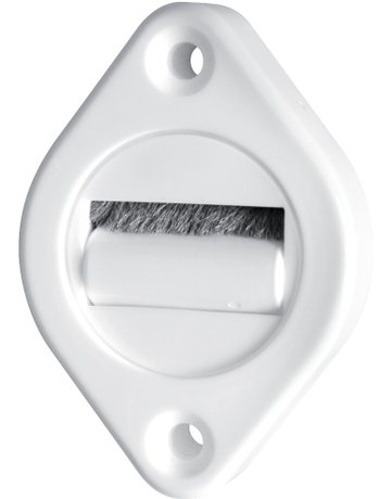 Leitrolle mit Bürste weiß drehbar bis 23 mm Gurt