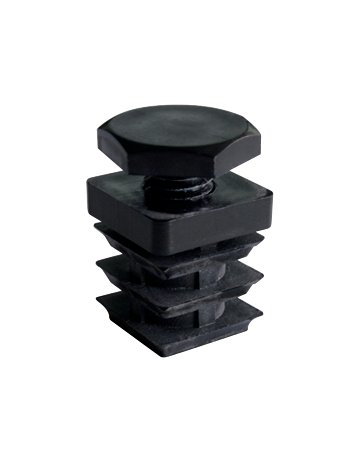 Kunstst-Stopfen verstellb schwarz 30 x 30 x 1,5-2,0 mm M20 - Pulverich