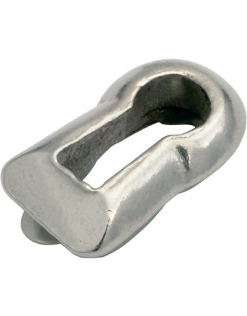 Schlüsselbuchse Messing vernickelt 16 mm mit Wulst Nr. 03849/16 - Tütemann