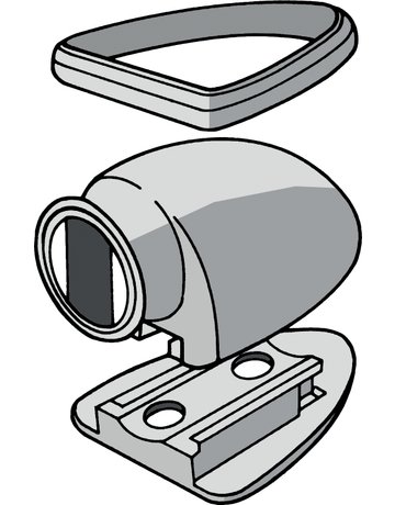 Magnet-Türfeststeller Compact Kst-grau Bodenbefestigung CF 22-2 W GR