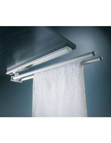 Handtuchauszug 2-armig L455 B93,5 silbermatt eloxiert