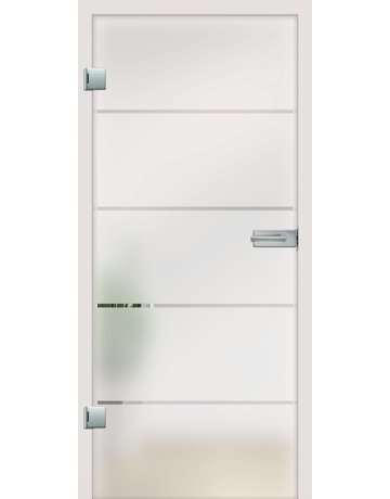 Ganzglas Drehtüre Atos Maße: 2097 x 959 x 8 mm DIN R - Licht & Harmonie