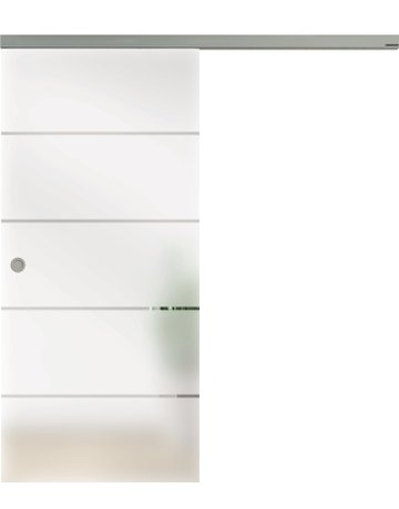 Ganzglas Schiebetüre Atos Maße: 2183 x 1060 x 8 mm - Licht & Harmonie