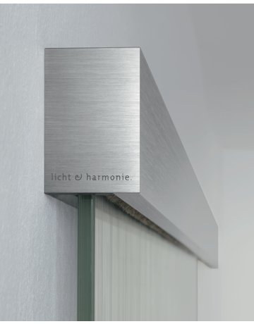 Schiebetürbeschlagset Tvin 2.0 Glas Set vor der Wand ohne Zarge L: 2000mm - Licht & Harmonie