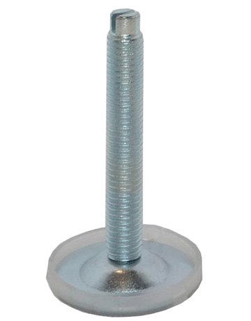 Verstellschraube mit Fuß Ø 30 mm M8 x 80 mm mit Plastikkappe transparent - Topform