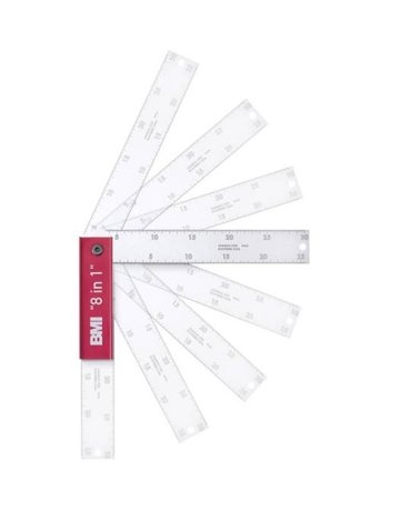 Schreiner-/Gehrungswinkel 300 mm 8 in 1 Klappwinkel - BMI