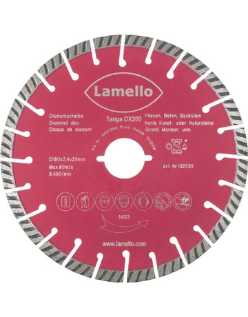 Dia-Trennscheibe für Tanga DX200 D=180 mm für Schnitttiefe bis 60 mm - Lamello