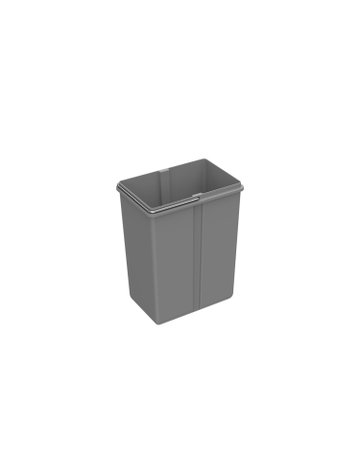 Eimer 8 l, Kunststoff, grau, B x T x H 225 x 150 x 290 mm, Für Abfallsystem Bin.it Trio II - Hettich