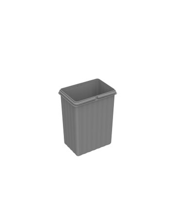 Eimer 7,5 l, Kunststoff, grau, B x T x H 223 x 155 x 295 mm, Für Abfallsystem Bin.it Easy - Hettich