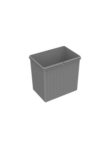 Eimer 16 l, Kunststoff, grau, B x T x H 223 x 310 x 295 mm, Für Abfallsystem Bin.it Easy - Hettich